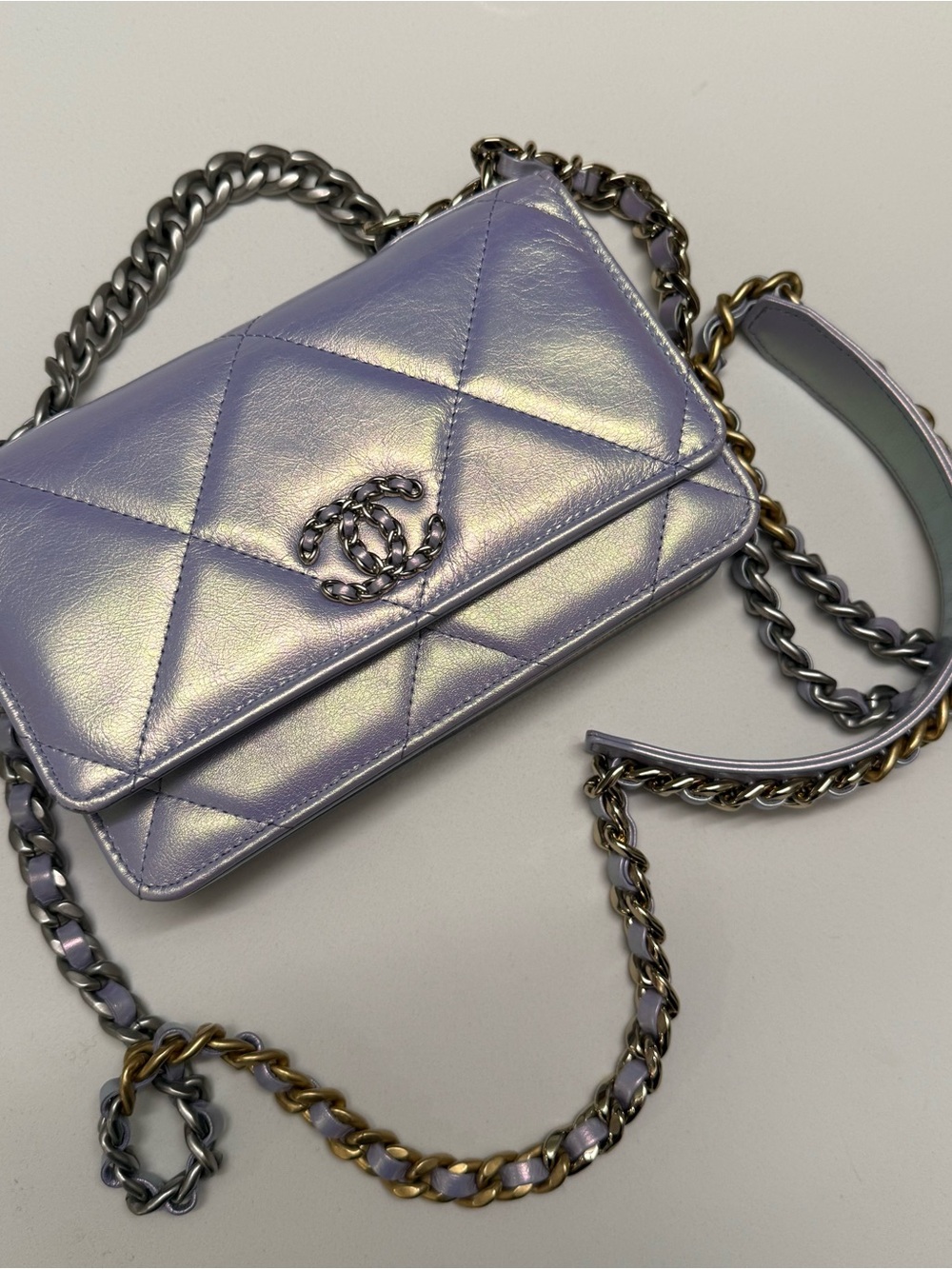 Chanel multicolor wallet on chain